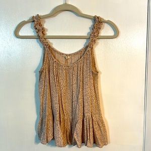 Pink Flowey Tank Size S